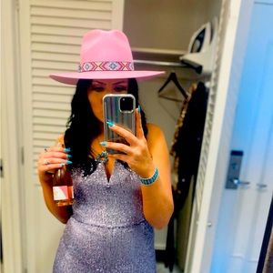 TWISTER Brand Pink Felt Cowgirl Hat